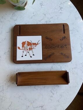 Vintage MCM Teak Cheese Board